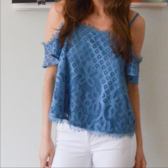 Greylin Tops - New Stitchfix | Greylin lace cold shoulder top S